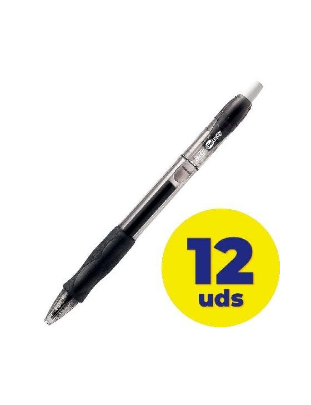 Caja de Bolígrafos de Tinta de Gel Bic Gelocity 526275/ 12 unidades/ Negros