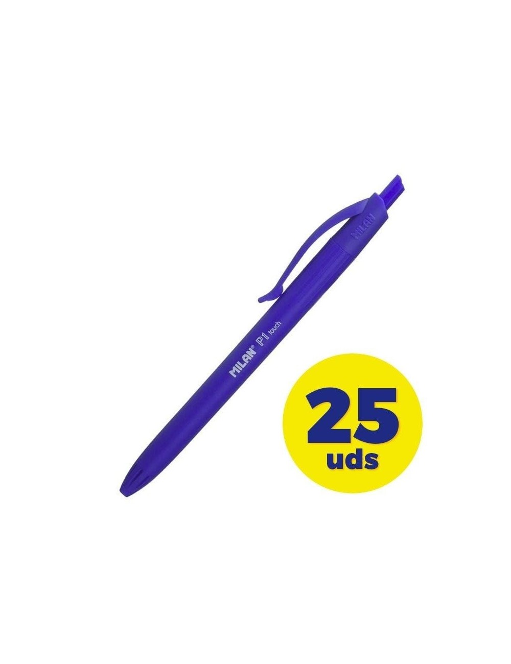 Caja de Bolígrafos de Tinta de Aceite Retráctil Milan P1 Touch MLN176510925/ 25 unidades/ Azules