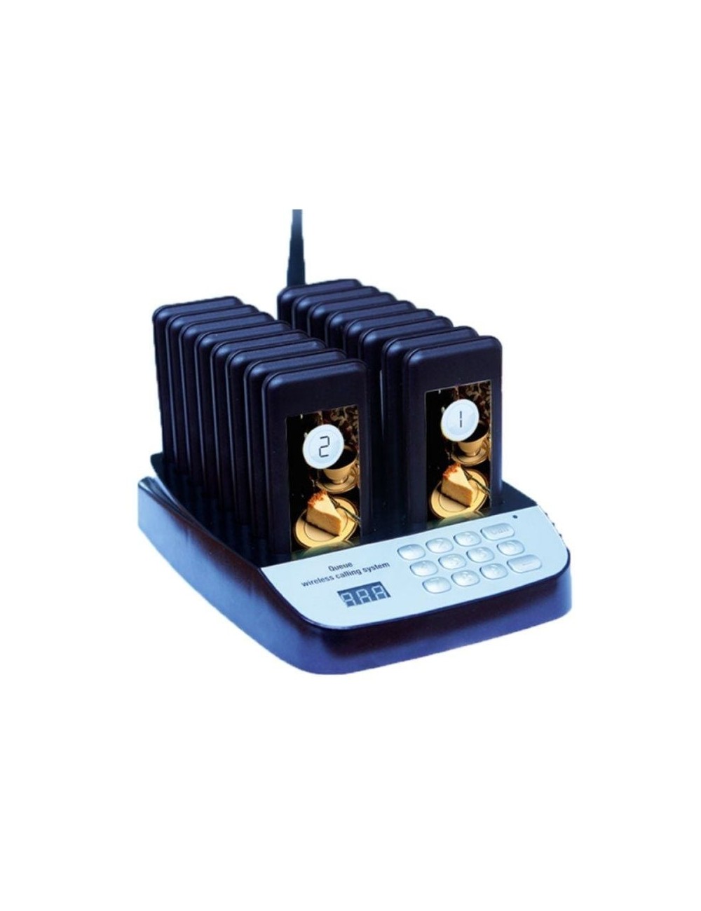 Kit Avisador de Clientes Premier Efficent-Customer/ 16 Receptores / Base de Carga