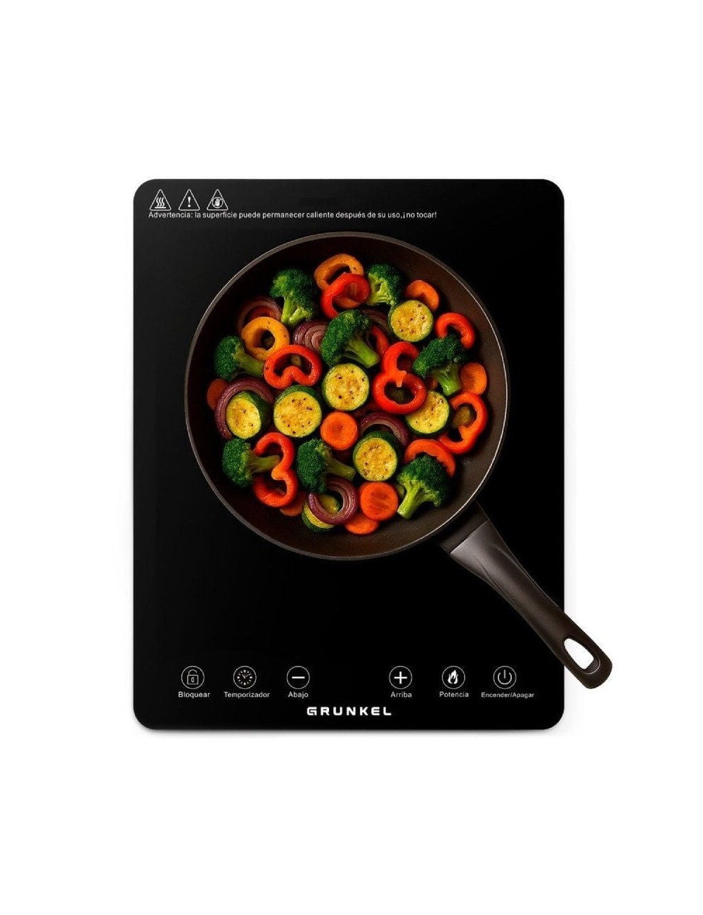 Vitrocerámica por Infrarrojos Grunkel IFR-2000/ 1 placa 370x290mm/ 2000W