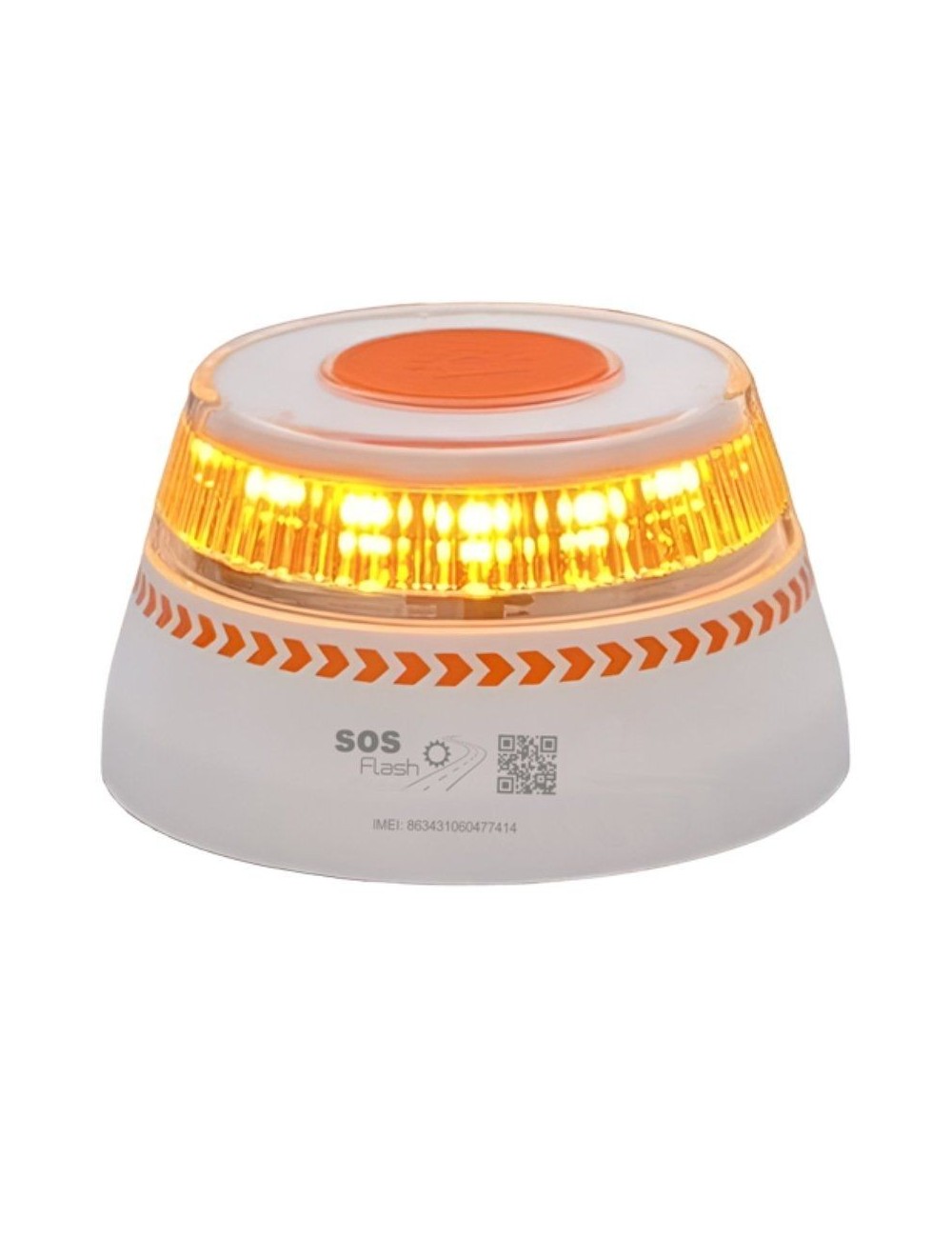 Luz baliza de emergencia para coche SOS Flash V16 Connected IoT BAL/2/ Homologada/ Base Imantada/ Geolocalizable/ Funciona a Pil