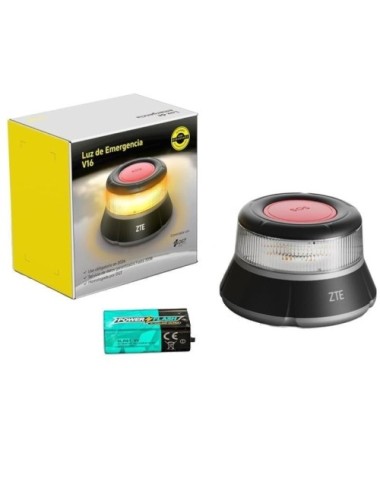 Luz baliza de emergencia para coche ZTE E1 V16/ Homologada/ Base Imantada/ Geolocalizable/ Funciona a Pilas