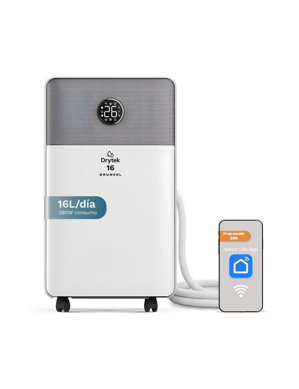 Deshumidificador Grunkel DH-16DT/ Depósito 2L