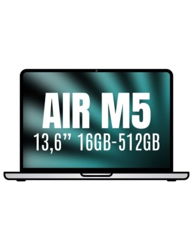 Apple Macbook Air 13,6'/ M5 10-Core CPU/ 16GB/ 512GB SSD/ 8-Core GPU/ Plata