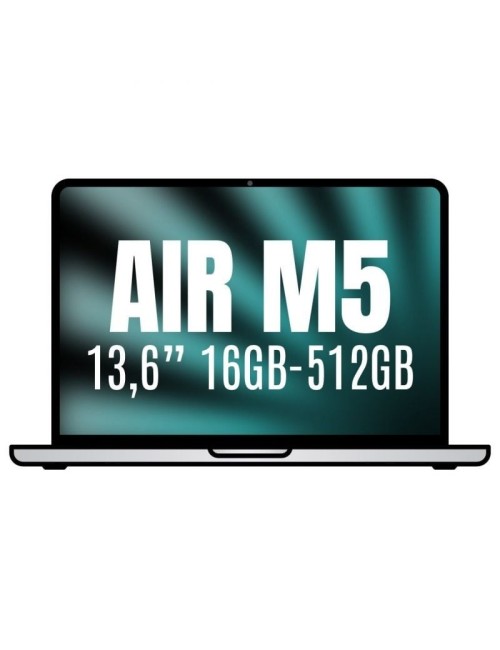 Apple Macbook Air 13,6'/ M5 10-Core CPU/ 16GB/ 512GB SSD/ 8-Core GPU/ Plata