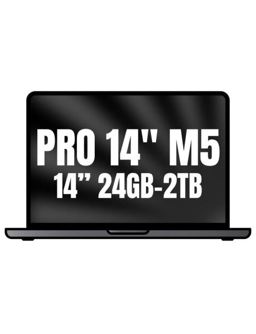 Apple Macbook Pro 14'/ M5 Pro 18-Core CPU/ 24GB/ 2TB SSD/ 20-Core GPU/ Negro Espacial