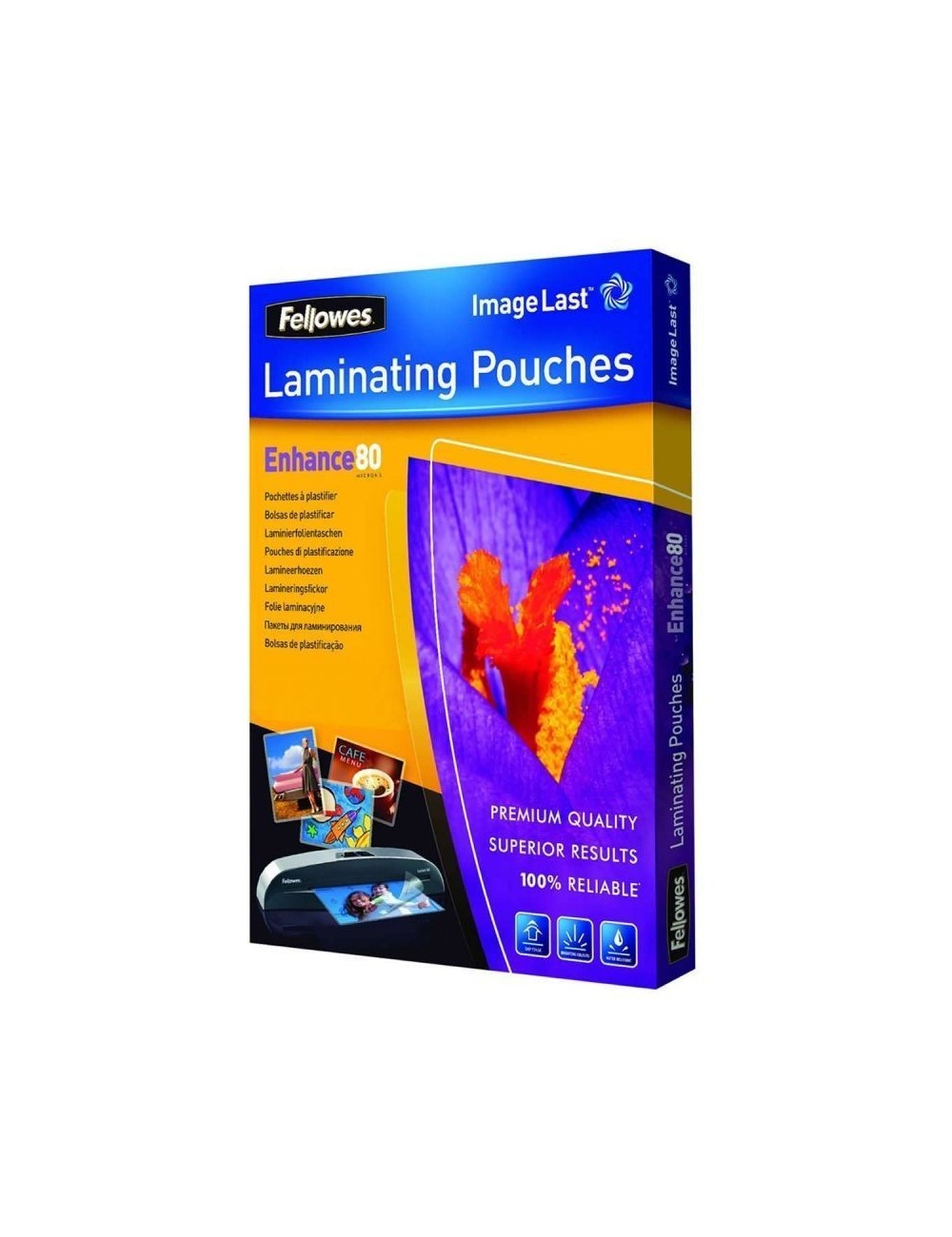 Fundas para Plastificar Fellowes 5306114/ A4/ 80 Micras/ 100 unidades