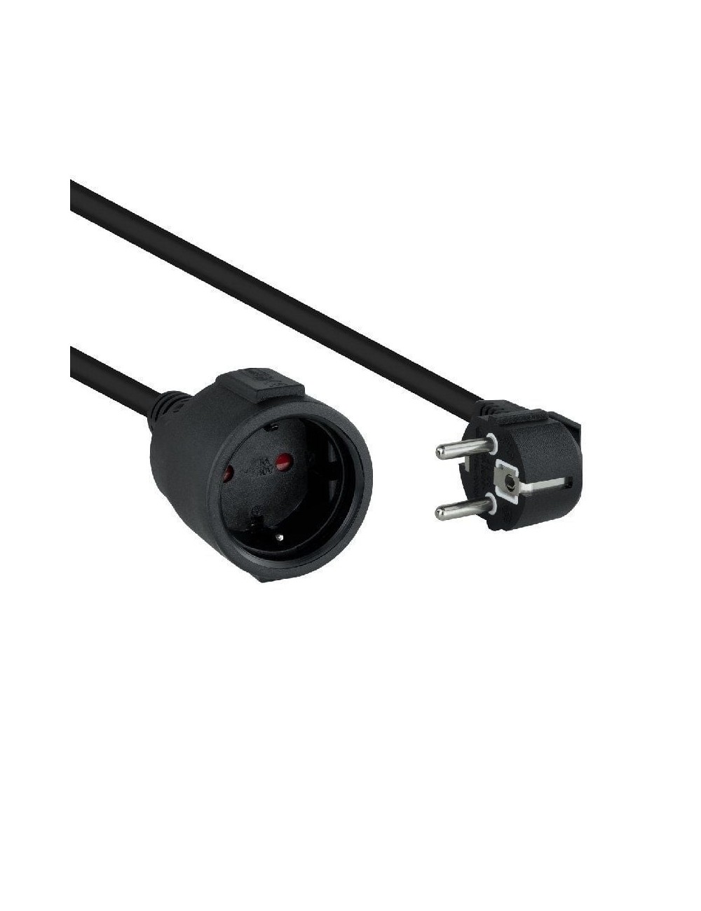 Cable Alargador de Corriente Nanocable 10.22.0610-BK/ Schuko Hembra - Schuko Macho/ 10m/ Negro