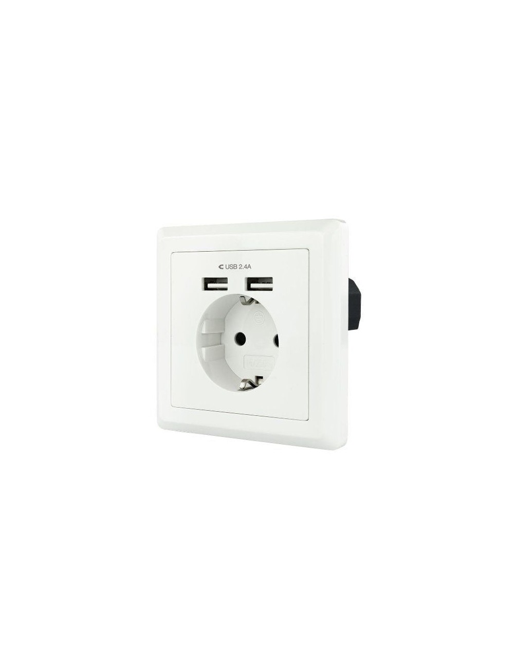 Roseta de Pared Nanocable 10.35.0010/ 1 Schuko/ 2 USB