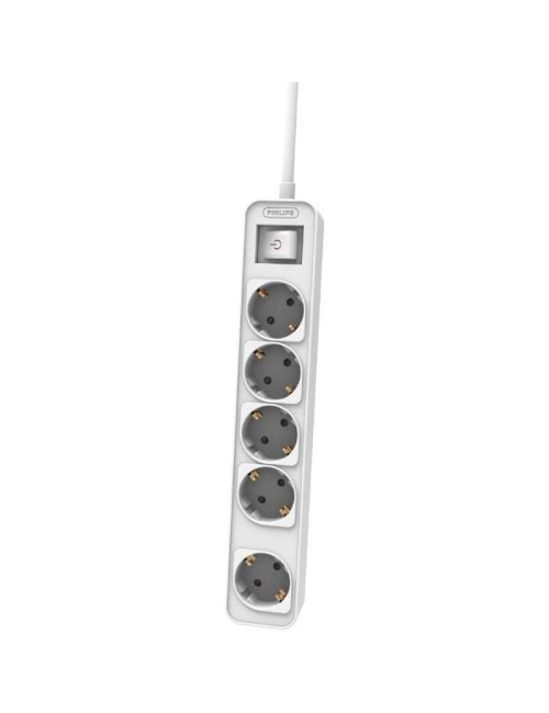 Regleta con Interruptor Philips CHP2154W/12/ 5 Tomas de corriente/ Cable 1.5m/ Blanco