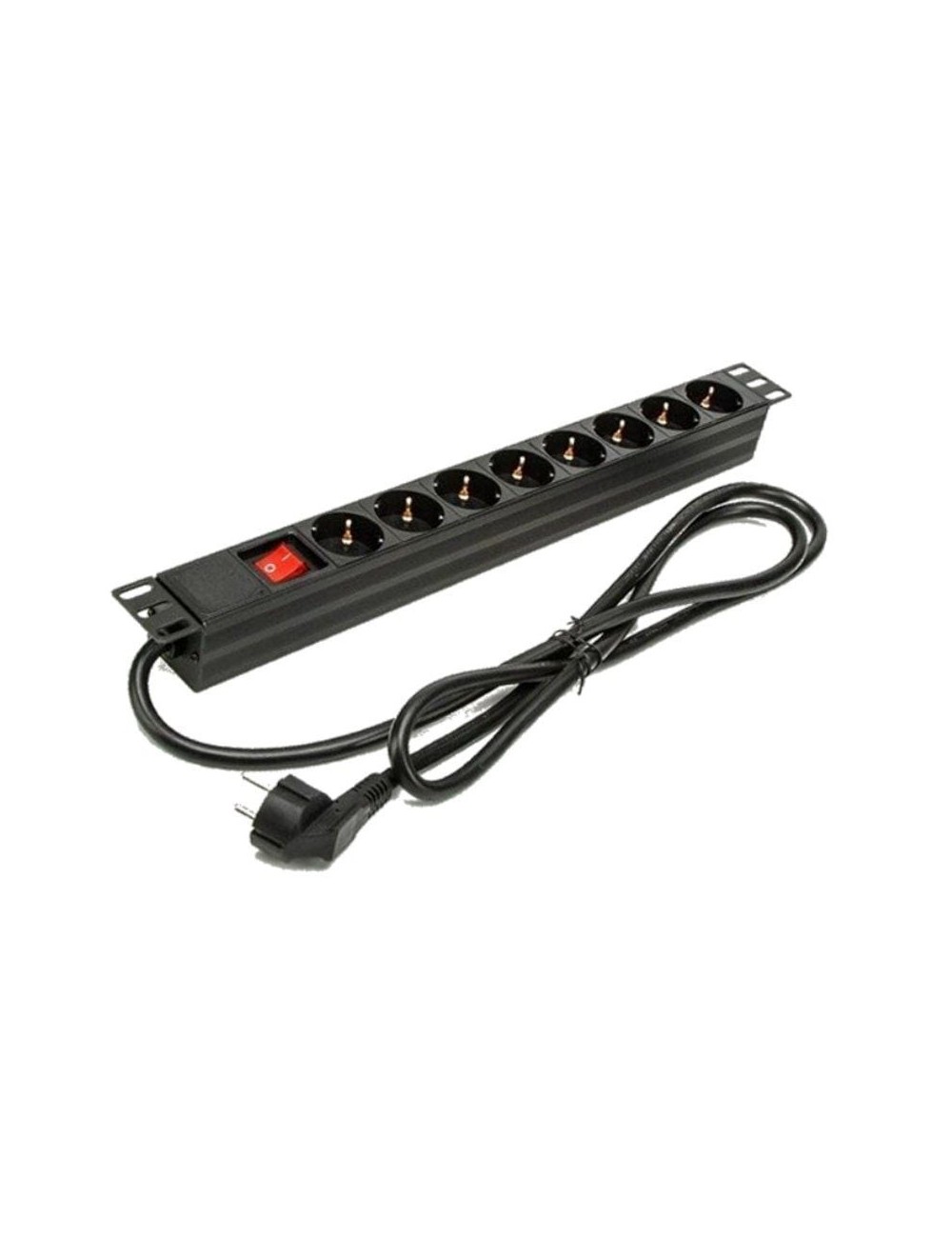 Regleta con Interruptor Phasak BNS 1518/ 8 Tomas de Corriente/ Cable 1.5m/ Negro