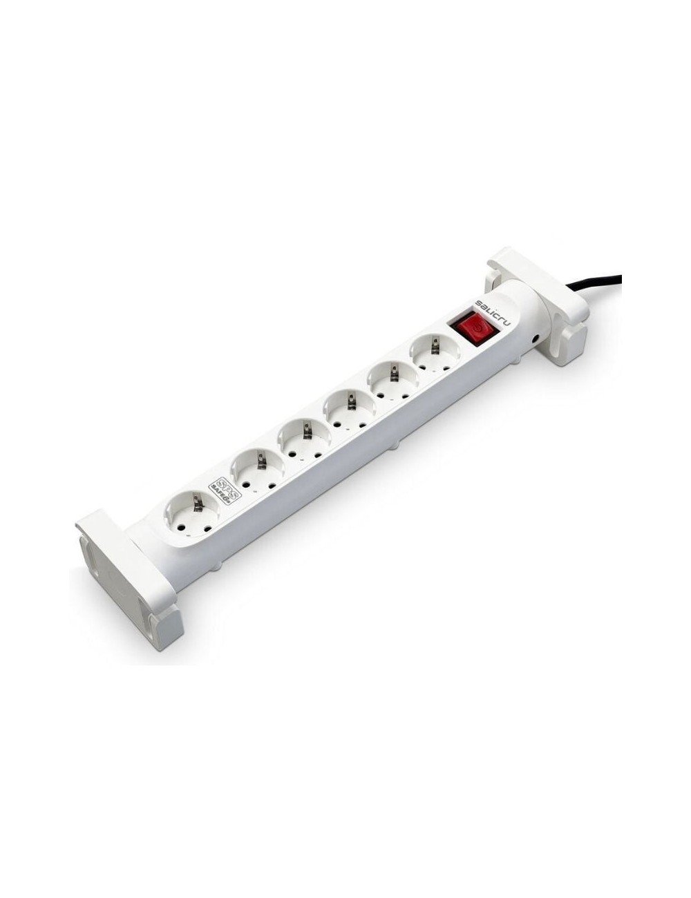 Regleta con interruptor Salicru SAFE 6S/ 6 Tomas de corriente/ Cable 1.4m/ Blanca