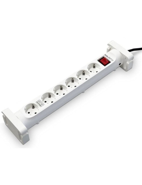 Regleta con interruptor Salicru SAFE 6S/ 6 Tomas de corriente/ Cable 1.4m/ Blanca