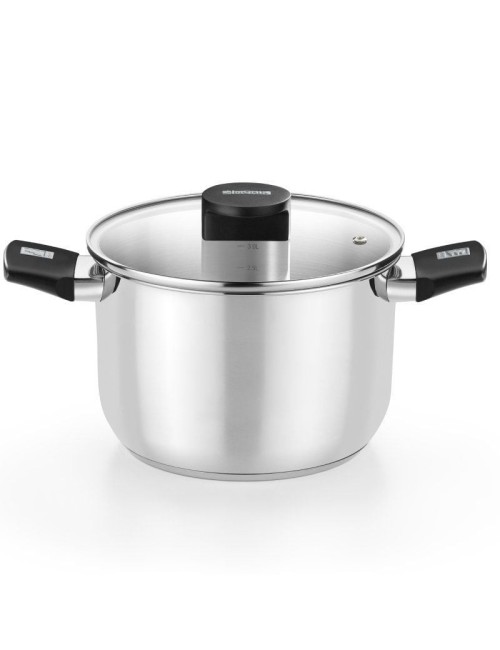 Olla Elite Inox M240224/ 24cm/ 6.5L/ Acero Inoxidable/ Apta para Inducción