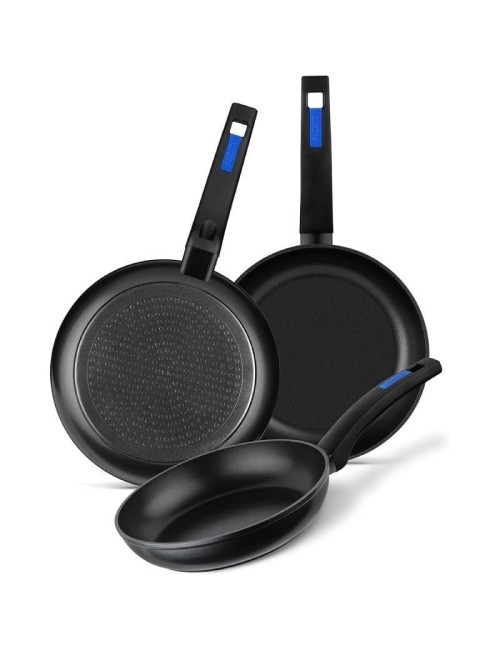 Pack 3 Sartenes Monix M811200/ Ø18/Ø22/Ø26/ Aluminio forjado