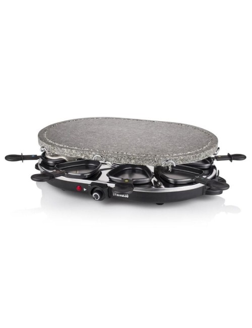 Parrilla Princess Stone 8 Oval & Raclette 162720/ 1200W/ Tamaño 430*300mm