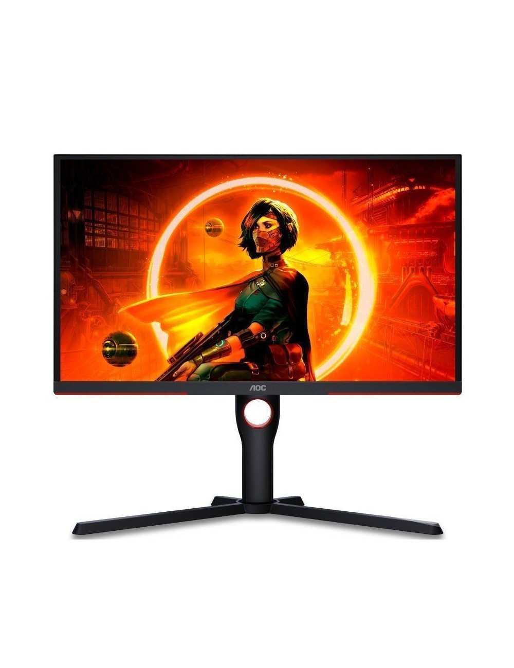Monitor Gaming AOC 25G3ZM/BK 24.5'/ Full HD/ 0.5ms/ 240Hz/ VA/ Regulable en altura/ Negro y Rojo