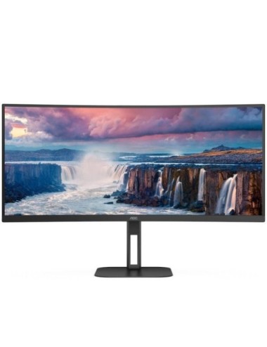 Monitor Profesional Ultrapanorámico Curvo AOC CU34V5C/BK 34'/ WQHD/ Multimedia/ Negro