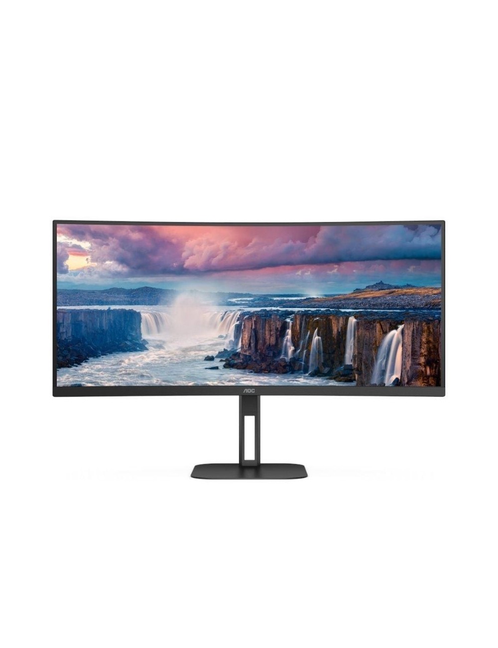 Monitor Profesional Ultrapanorámico Curvo AOC CU34V5C/BK 34'/ WQHD/ Multimedia/ Negro