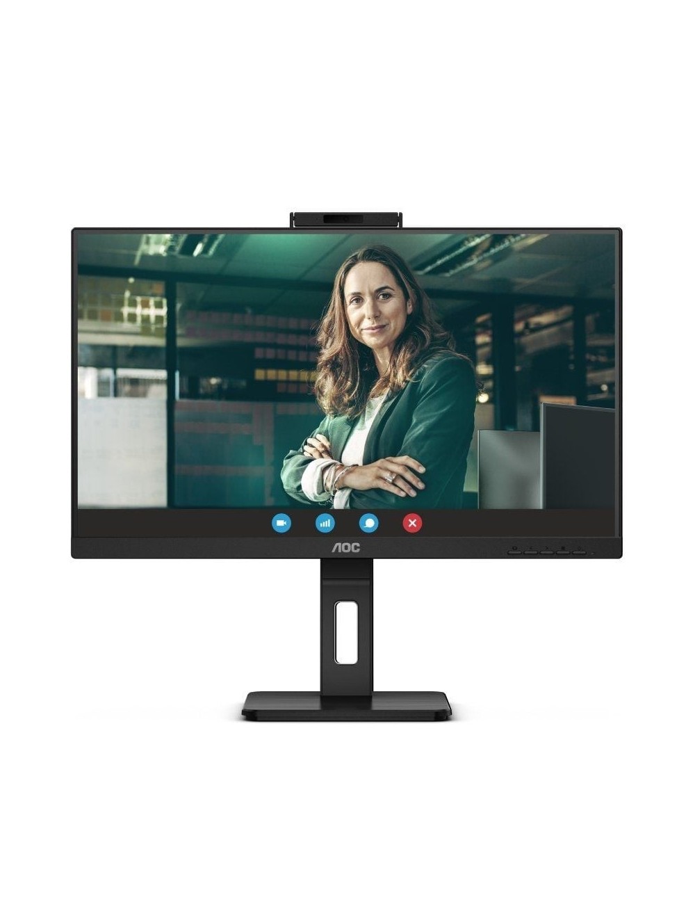 Monitor Profesional AOC Q27P3QW 27'/ QHD/ Webcam/ Multimedia/ Regulable en altura/ Negro