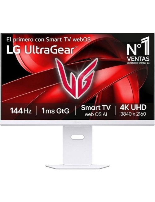 Smart Monitor Gaming LG UltraGear 32G810SA-W 32'/ 4K/ Multimedia/ 1ms/ 144Hz/ IPS/ Regulable en altura/ Smart TV/ Blanco