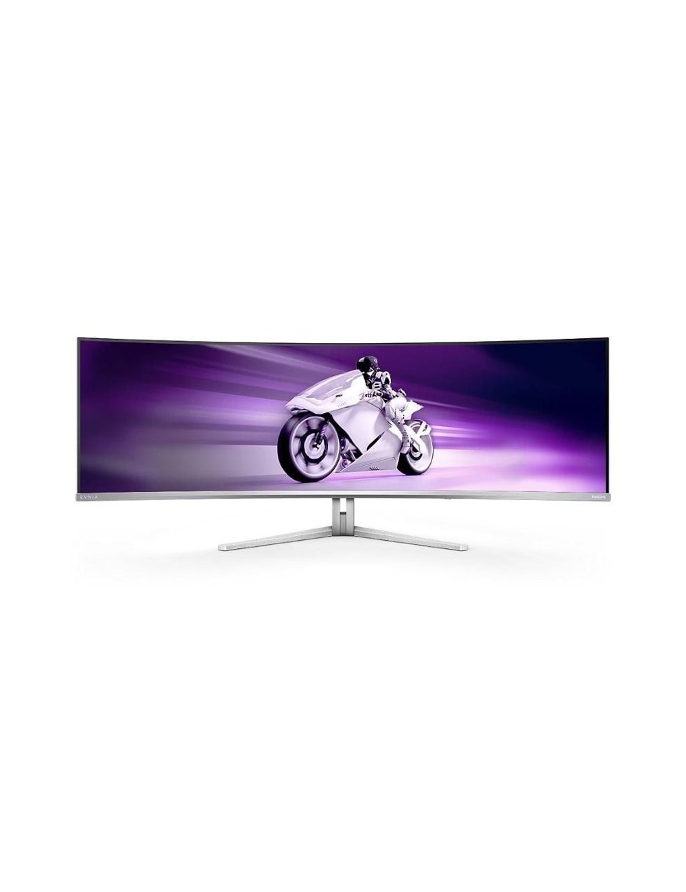 Monitor Gaming Ultrapanorámico Curvo Philips Evnia 8000 49M2C8900L 49'/ Dual QHD/ 0.03ms/ 144Hz/ QD-OLED/ Multimedia/ Blanco