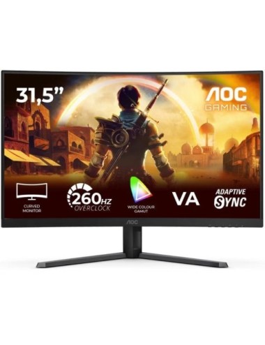 Monitor Gaming Curvo AOC C32G42ZE 31.5'/ Full HD/ 0.3ms/ 240Hz/ VA/ Negro