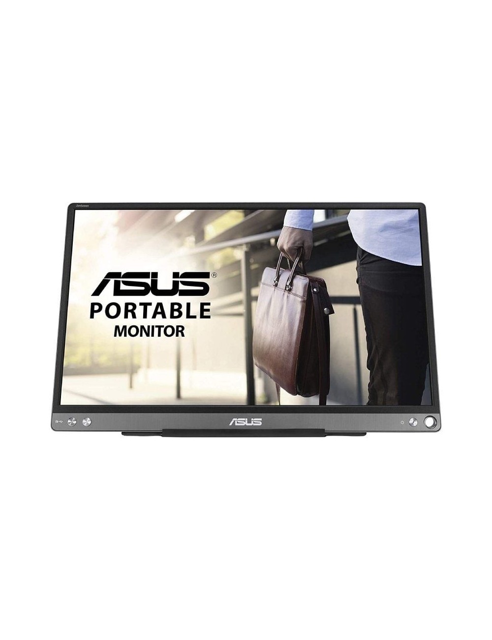 Monitor Portátil Asus ZenScreen MB16ACE 15.6'/ Full HD/ Plata y Negro