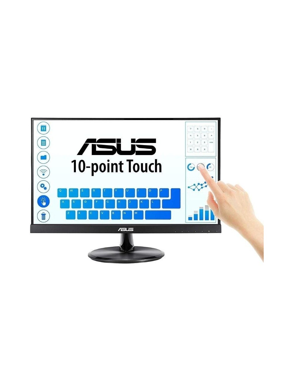 Monitor Profesional Táctil Asus VT229H 21.5'/ Full HD/ Multimedia/ Negro