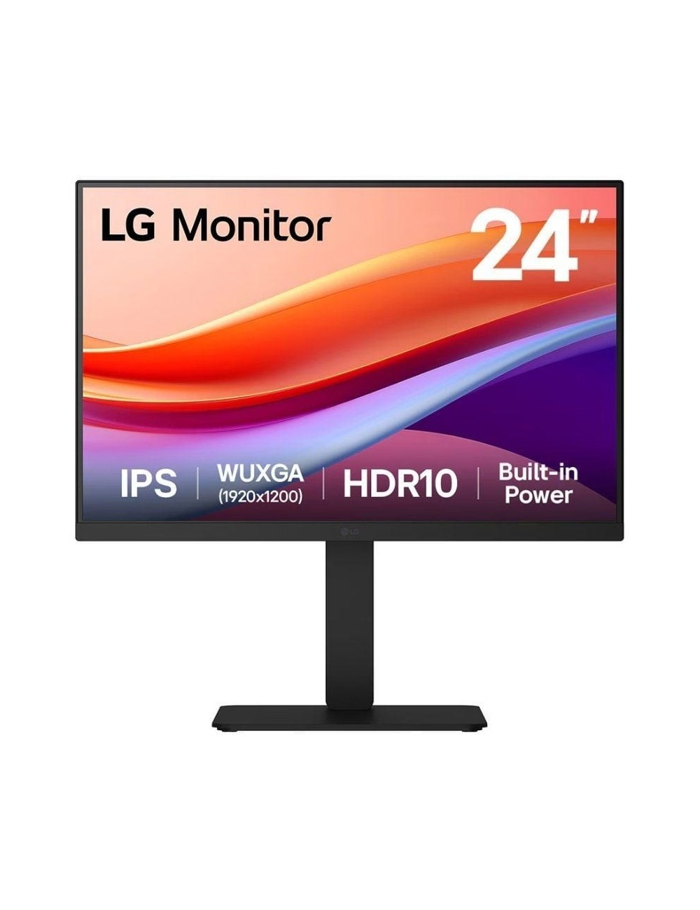 Monitor Profesional LG 24BA55W-B 24'/ WUXGA/ Multimedia/ Regulable en altura/ Negro