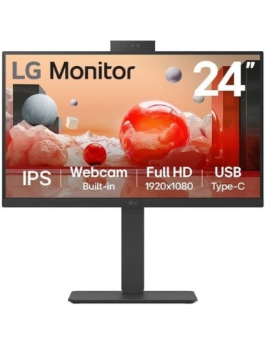 Monitor Profesional LG 24BA850-B 23.8'/ Full HD/ Webcam/ Multimedia/ Negro