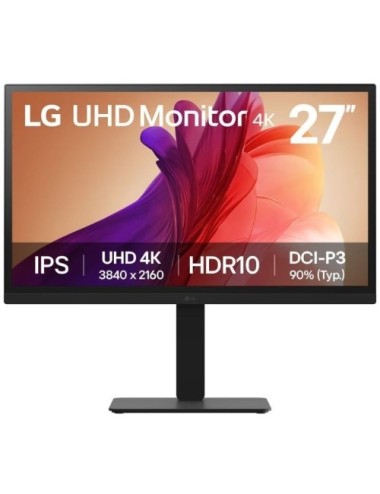 Monitor Profesional LG UltraFine 27BA45U-B 27'/ 4K/ Regulable en altura/ Negro