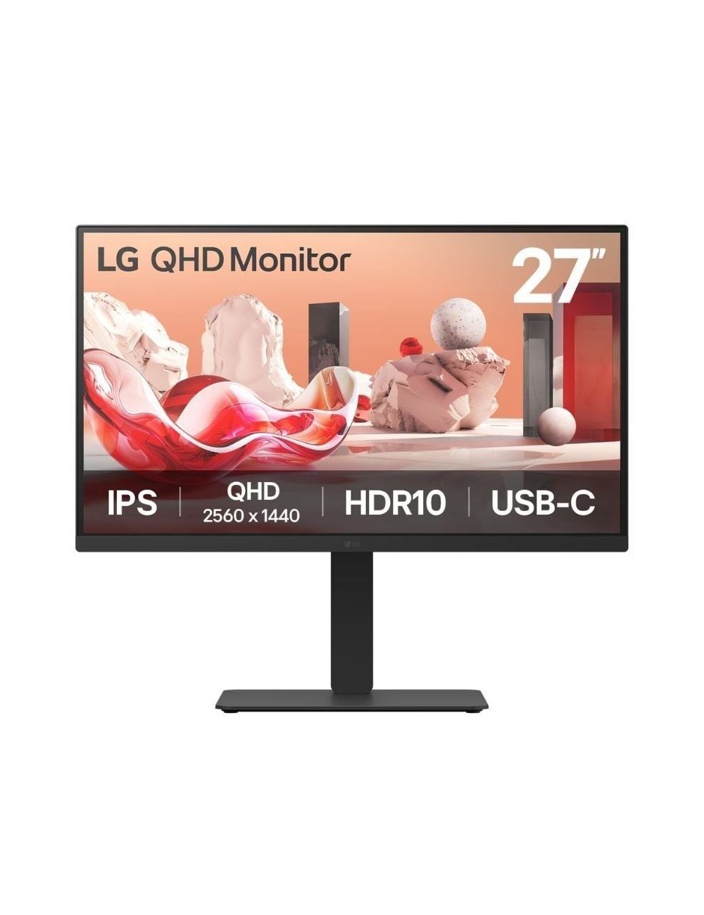 Monitor Profesional LG 27BA75QB-B 27'/ QHD/ Multimedia/ Negro