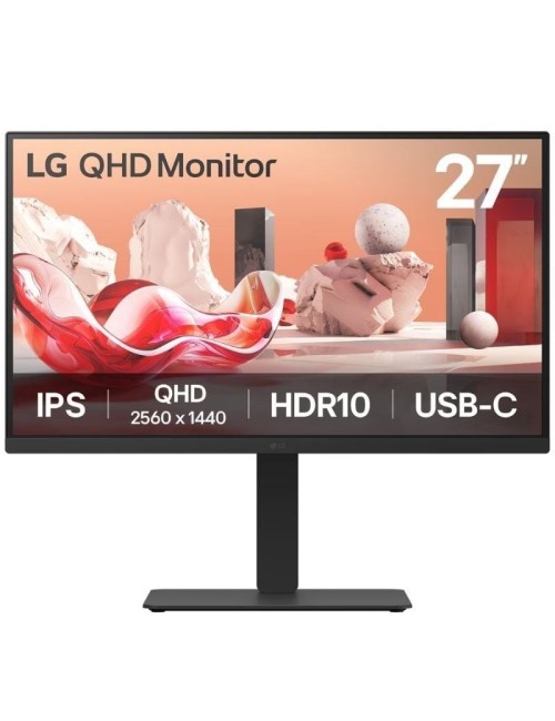 Monitor Profesional LG 27BA75QB-B 27'/ QHD/ Multimedia/ Negro