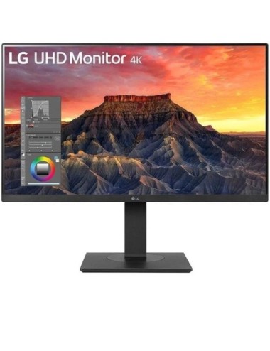 Monitor Profesional LG 27BQ65UB-B 27'/ 4K/ Multimedia/ Regulable en altura/ Negro
