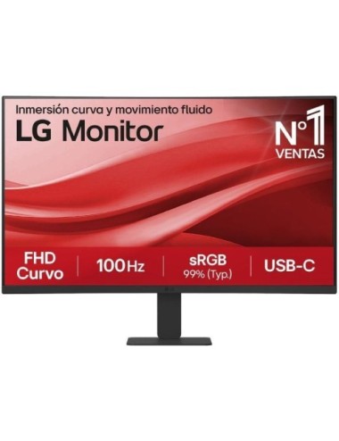 Monitor Curvo LG 27U421A-B 27'/ Full HD/ Negro