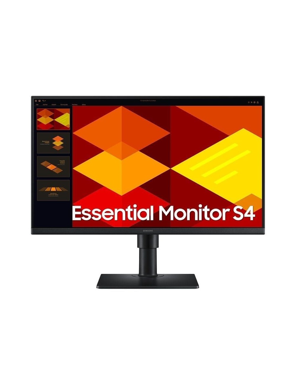 Monitor Profesional Samsung Essential Monitor S4 S40GD S24D402GAU/ 24'/ Full HD/ Regulable en altura/ Negro