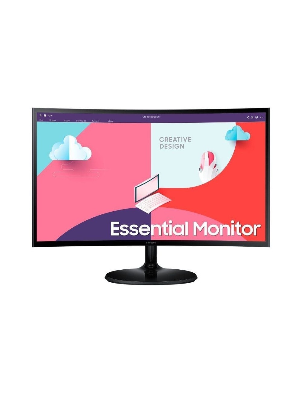 Monitor Curvo Samsung Essential Monitor S3 S24C364EAU/ 24'/ Full HD/ Negro