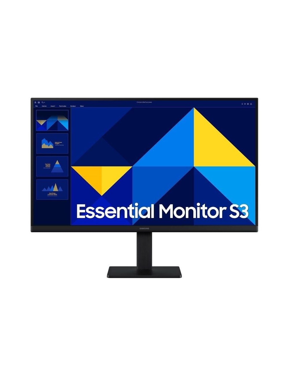 Monitor Profesional Samsung Essential Monitor S3 S24D300GAU/ 24'/ Full HD/ Negro