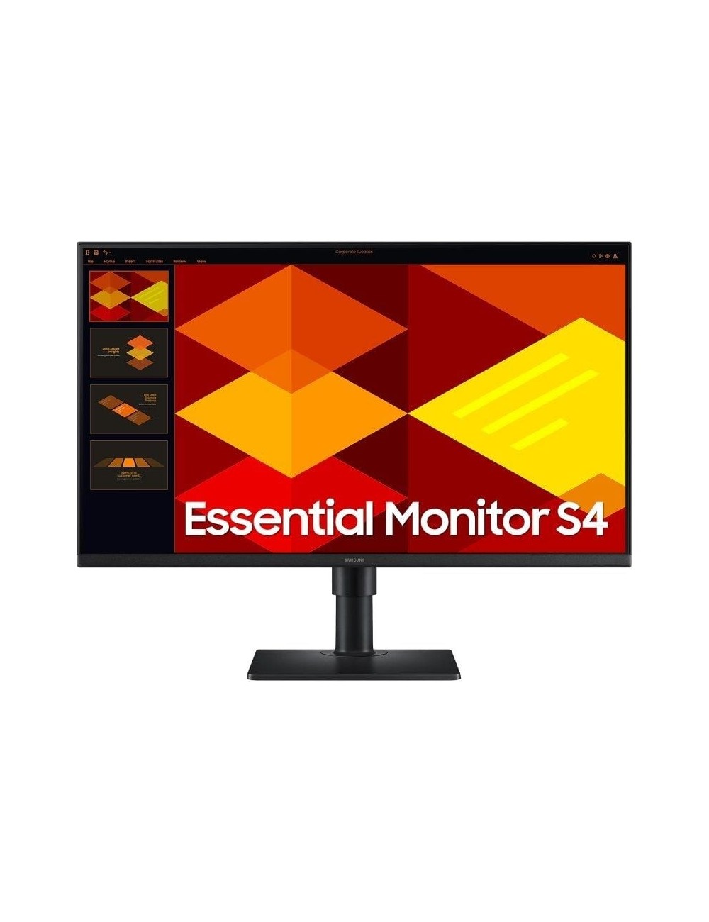Monitor Profesional Samsung Essential Monitor S4 S24D406GAU/ 24'/ Full HD/ Multimedia/ Regulable en altura/ Negro