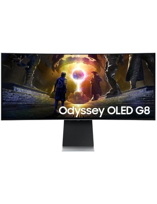 Smart Monitor Gaming Ultrapanorámico Curvo Samsung G8 Odyssey OLED S34DG850SU 34'/ WQHD/ 0.03ms/ 175Hz/ Multimedia/ Regulable en