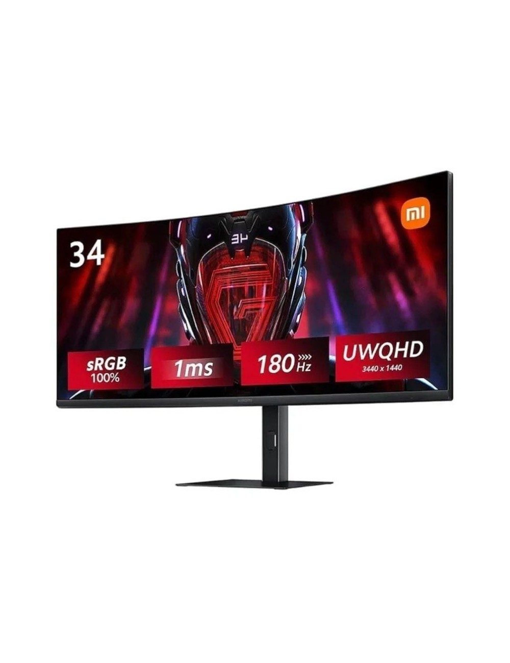 Monitor Gaming Curvo Xiaomi Curved Gaming Monitor G34WQi 34'/ WQHD/ 1ms/ 180Hz/ Negro