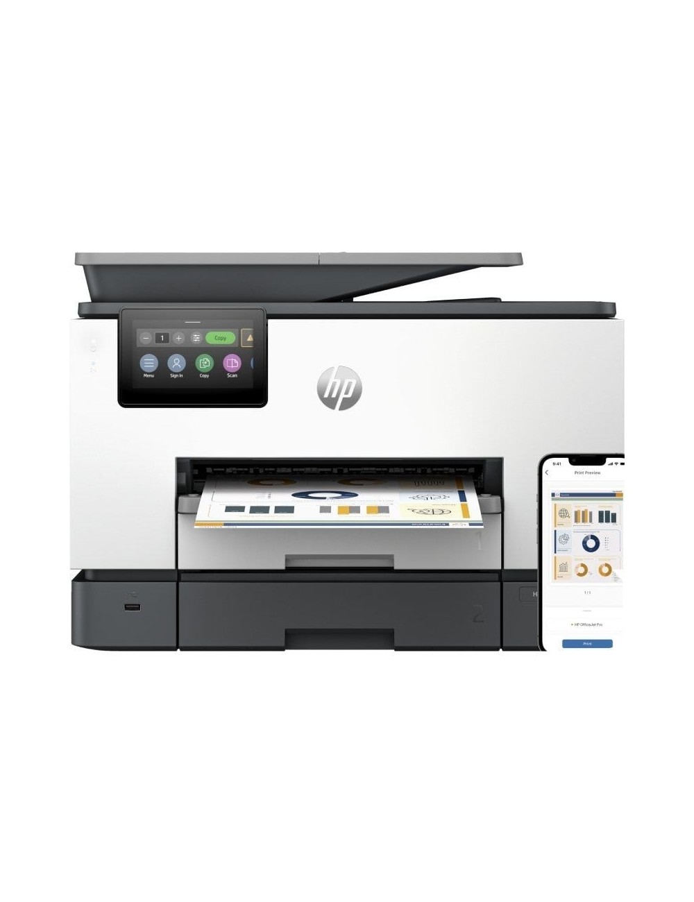 Multifunción HP Officejet Pro 9130b WiFi/ Fax/ Dúplex/ ADF/ Blanca