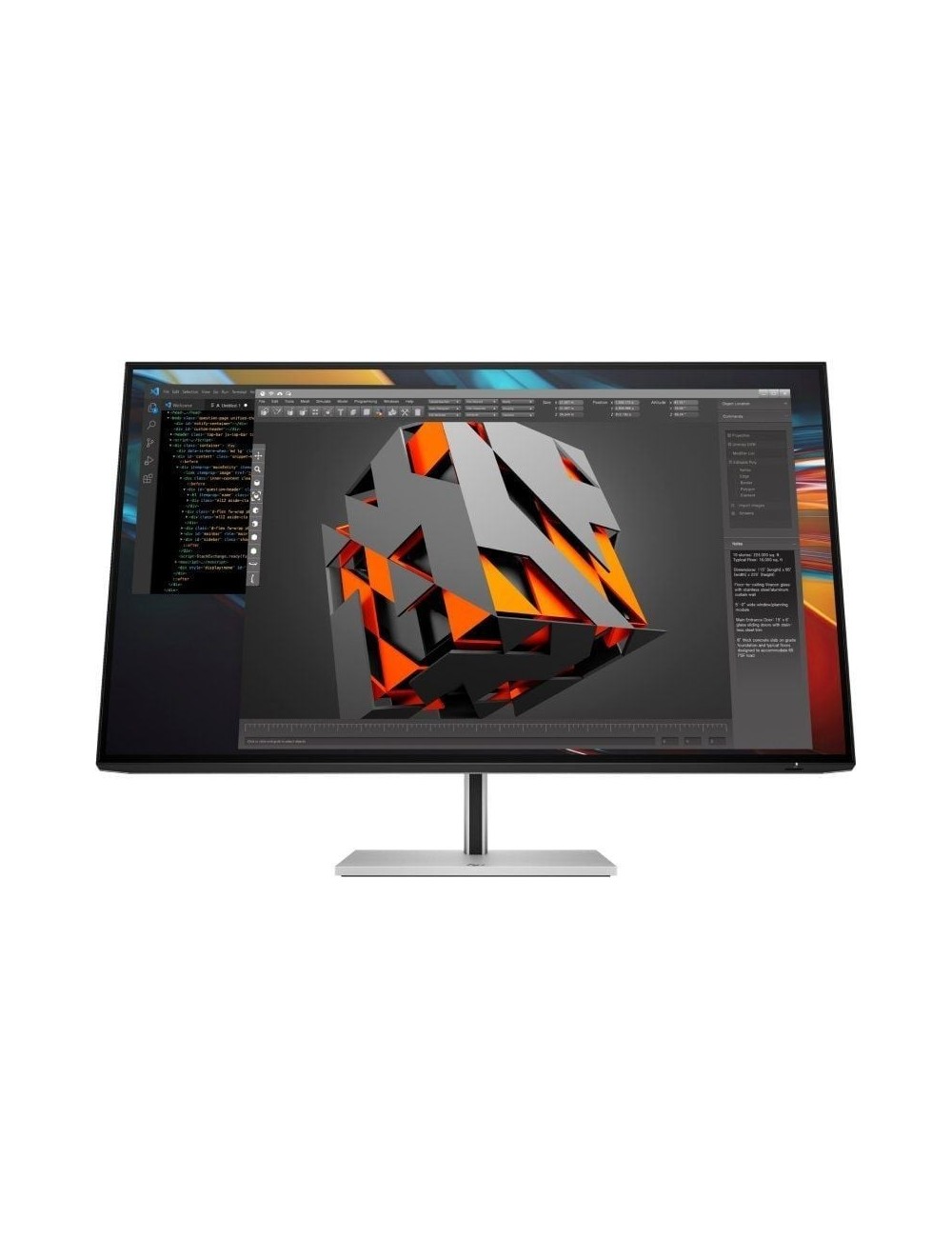 Monitor Profesional HP serie 7 Pro 31.5'/ 4K/ Multimedia/ Regulable en Altura/ Plata