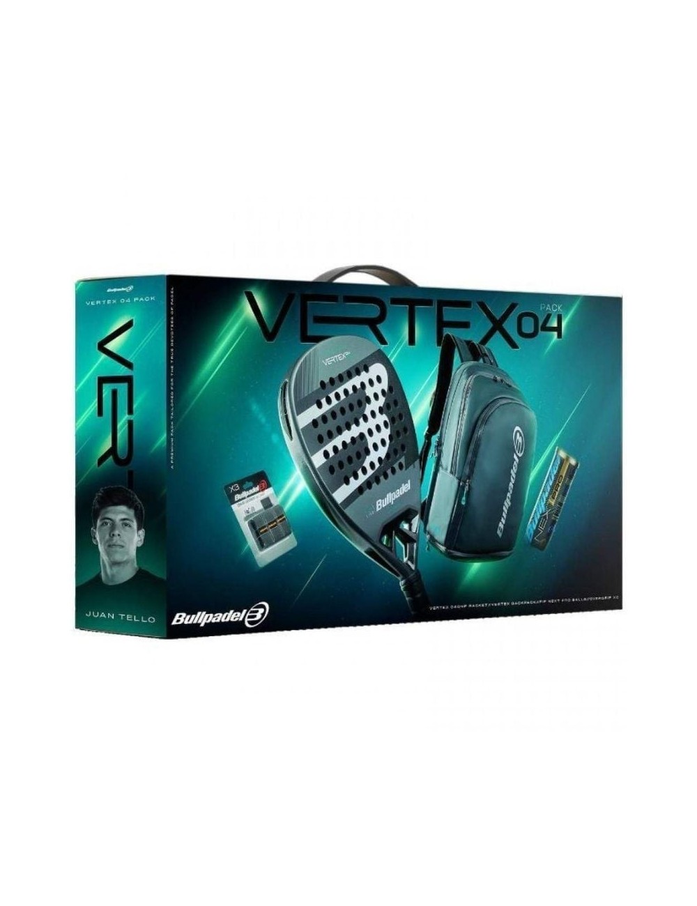 Pack Pala de Pádel Bullpadel Vertex 04 Comfort Pro Line 2026/ Incluye 3 Accesorios