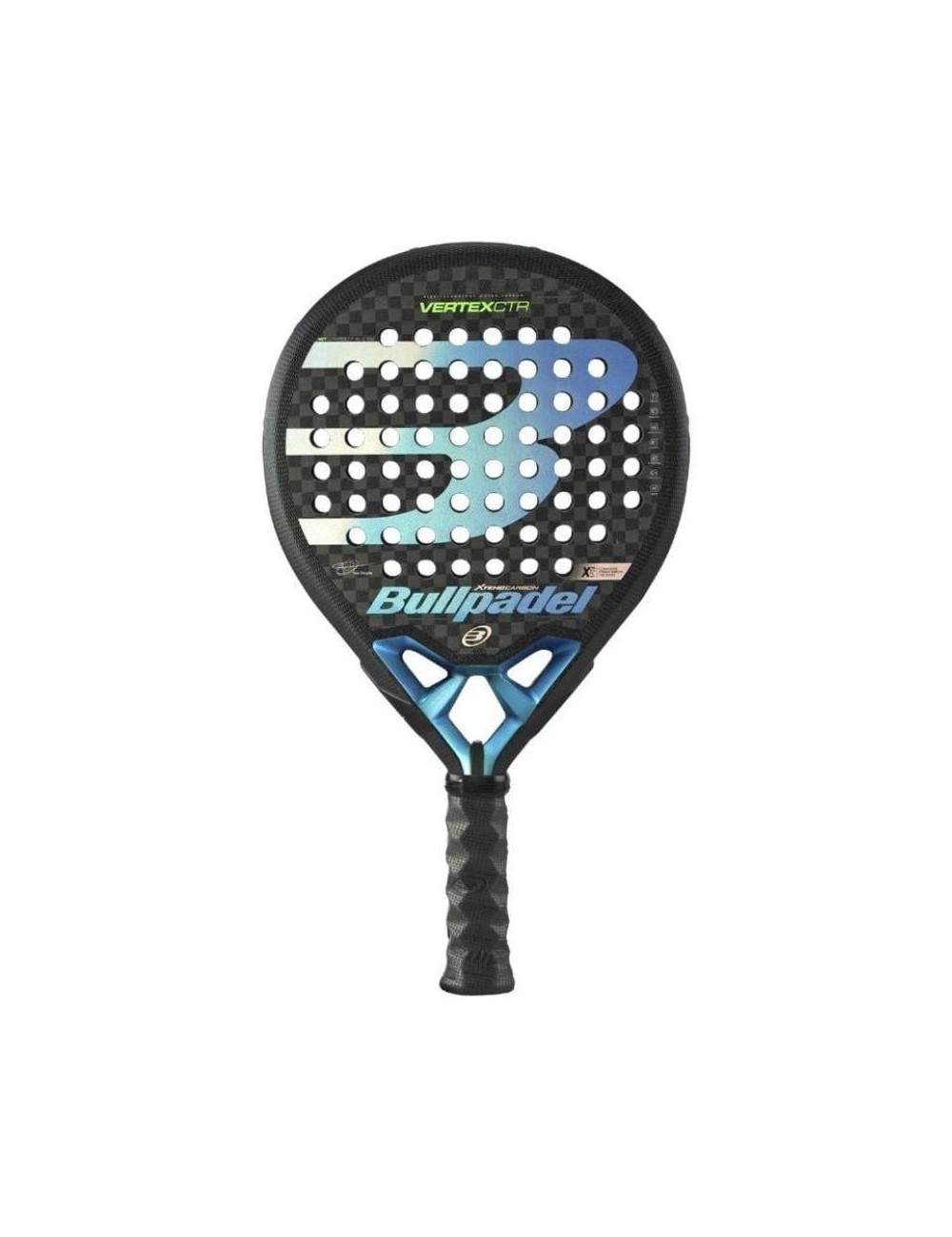 Pala de Pádel Bullpadel Vertex 02 Control Proline 2020 (Fede Chingotto)/ Azul y Negra
