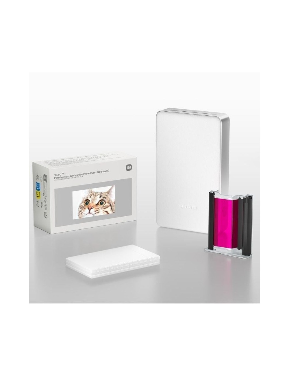 Papel Fotográfico para Sublimación Xiaomi Portable Dye-Sublimation Photo Paper/ 5 x 7.6cm/ 20 Hojas