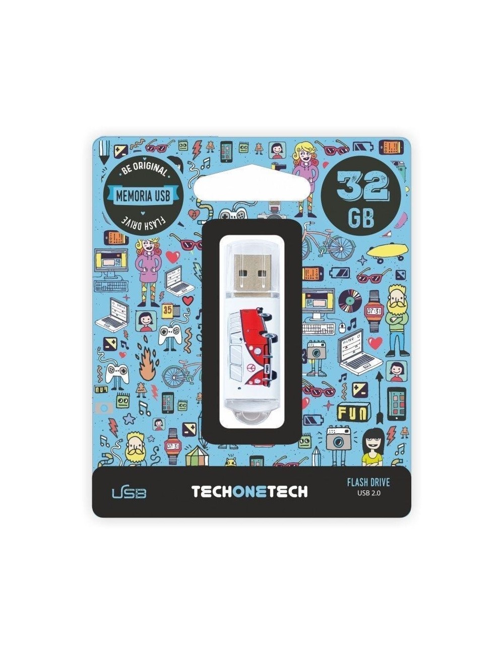 Pendrive 32GB Tech One Tech Camper VAN-VAN USB 2.0
