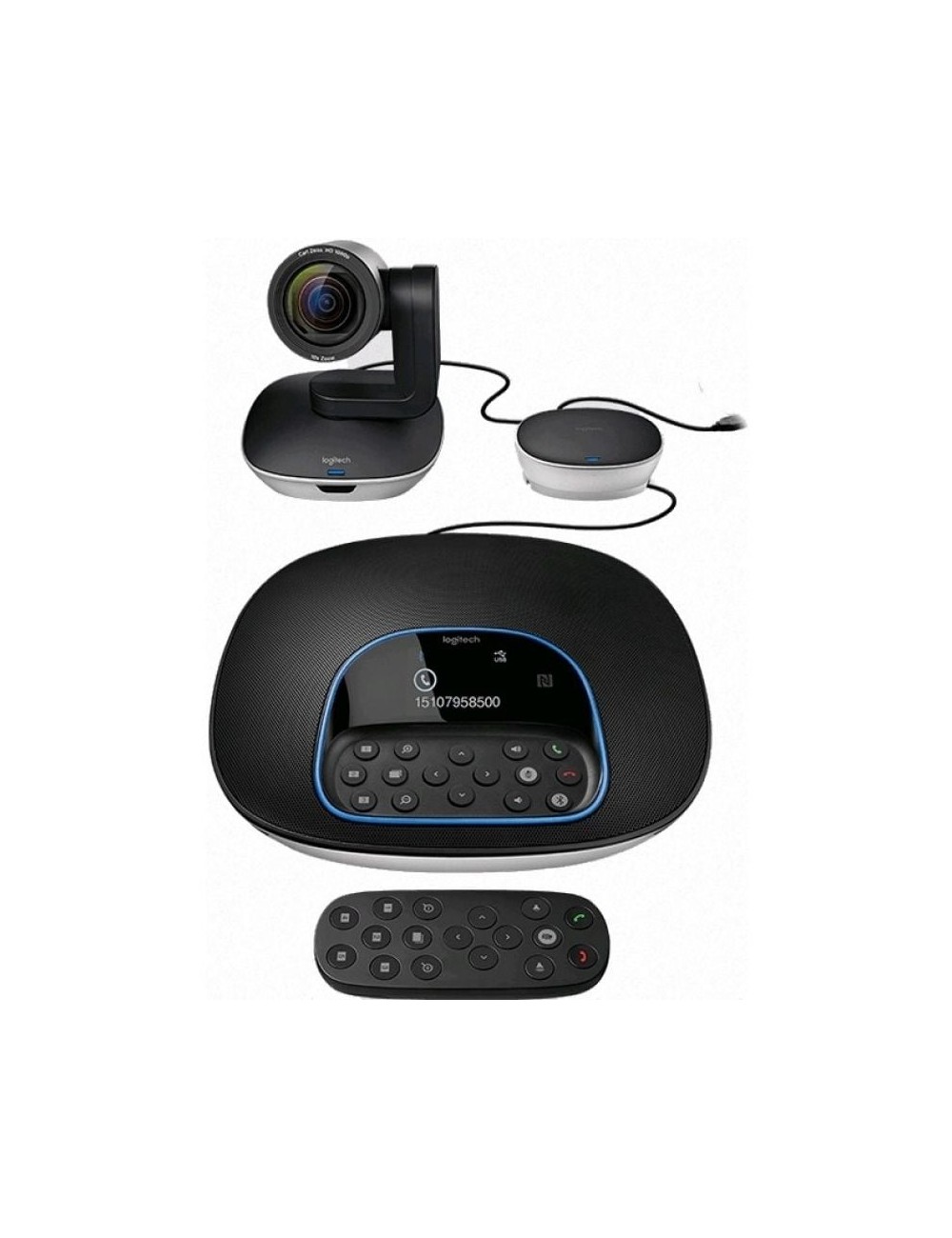 Sistema de  Videoconferencia Logitech Group/ Enfoque Automático/ Full HD