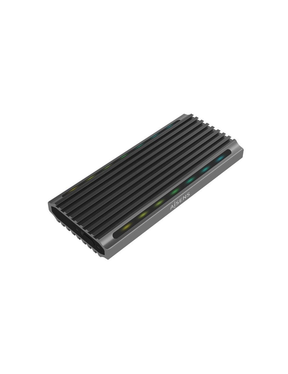 Caja Externa para Disco SSD M.2 SATA/NVMe Aisens ASM2-RGB011GR/ USB 3.2 Gen2/ Sin Tornillos